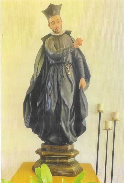 A statue of St Ignatius of Loyola